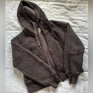Offline by Aerie Teddy Bear Zip up Sweater Size S